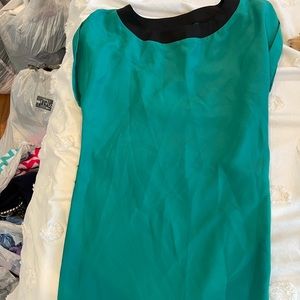 Green and black dress